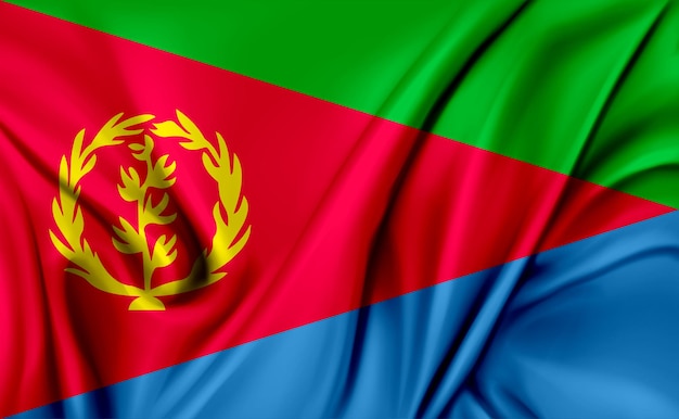 3D-Darstellung der wehenden Textur Eritreas