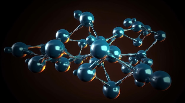 3D-Darstellung des Molekülmodells Wissenschaftlicher Hintergrundwitz