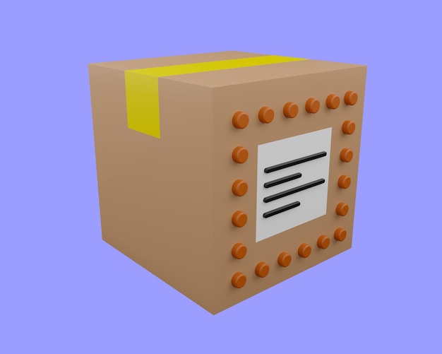 3D-Darstellung des Warentransportbox-Symbols.