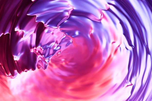 3D-Darstellung eines abstrakten violetten Hintergrunds mit funkelnden Kreisen und glänzender Illustration schöner abstrakter Hintergrund mit Strudeleffekt
