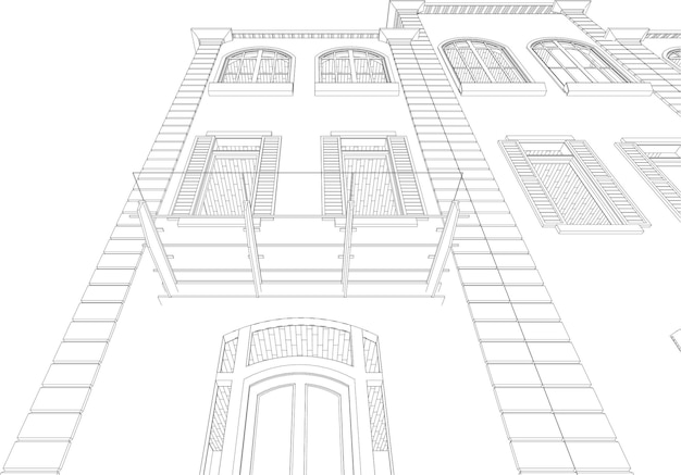 3D-Darstellung eines Bauprojekts