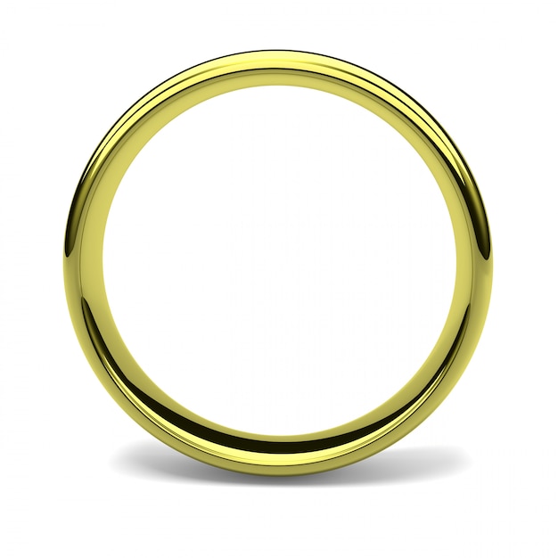 3D-Darstellung eines goldenen Rings