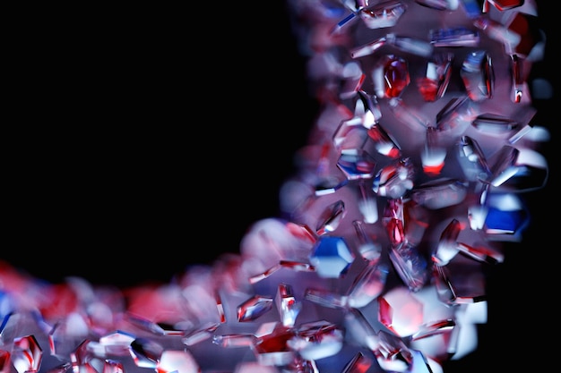 3D-Darstellung eines rosa und lila Torus Fantastische Zelle Einfache geometrische Formen