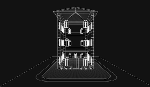 Foto 3d-darstellung eines wohnprojekts