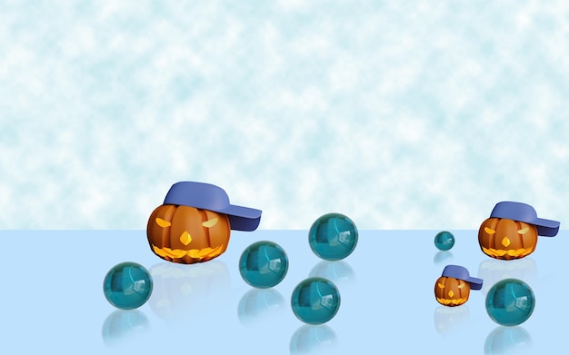 3D-Darstellung von Kürbis Halloween