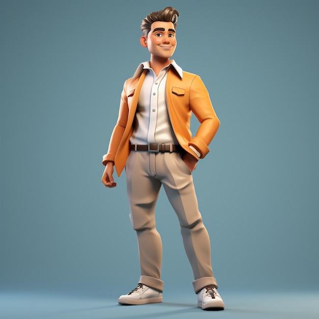 3D-Darstellung von Outfit-Ideen für einen Mann