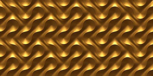 3D-Darstellung weiße nahtlose Muster Wellen Licht und Schatten. Wanddekorplatte