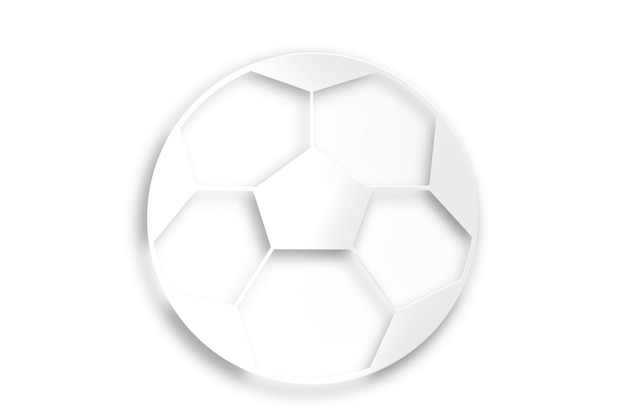 3D-Darstellung weißer Fußball mit Schatten