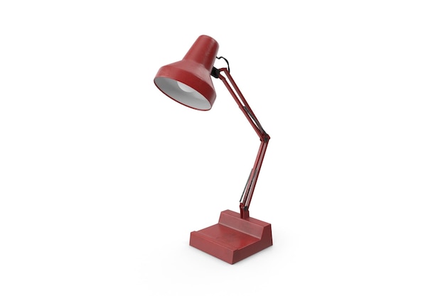 3D-Design der Tischlampe Rot