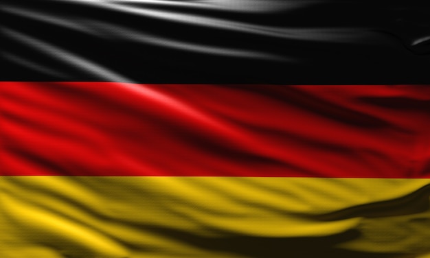 3d Deutschland Flagge Hintergrund deutsches Nationalsymbol winkte im Wind Weltflaggenkonzept