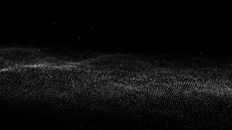 3D-Digitalwelle Technologiewelle Digitale Struktur des Flusses Cyber-Technologie-Hintergrund 3D-Rendering