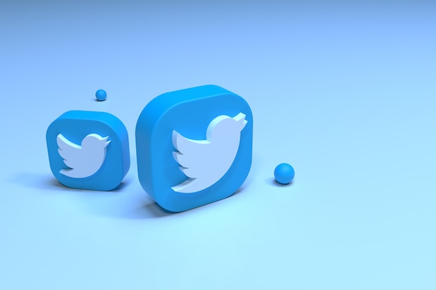 3D do logotipo do Twitter
