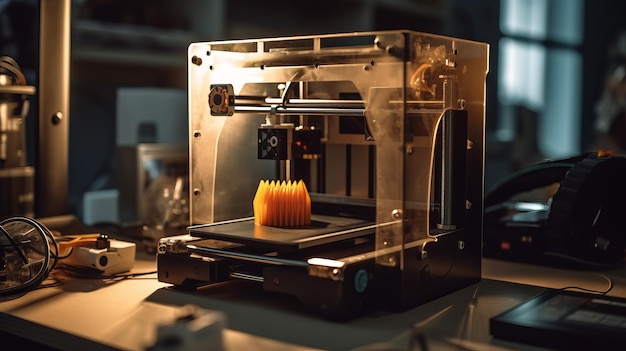3D-Drucker druckt Nahaufnahme fotorealistisch Al generiert