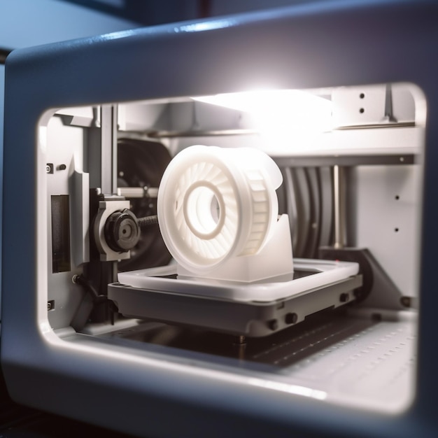 3D-Druckmaschine zur Herstellung industrieller Teile mit generativer KI