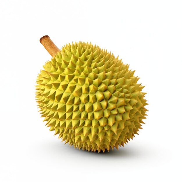 Foto 3d durian isolado em fundo branco