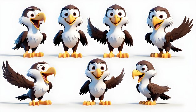 3D-Eagle-Figurensatz