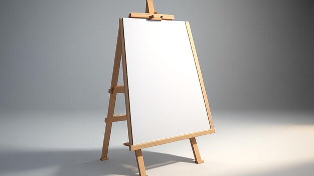 Foto 3d-easel canvas-rendering