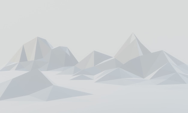 3D-Eisberg mit niedrigem Polygon.