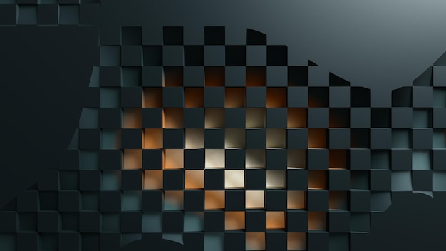 3D elegante geometrische quadratische Textur