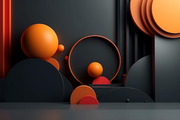 3D-Element abstrakter Minimalismus kreativer Hintergrund