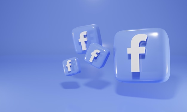 3D-Facebook-Hintergrundillustration