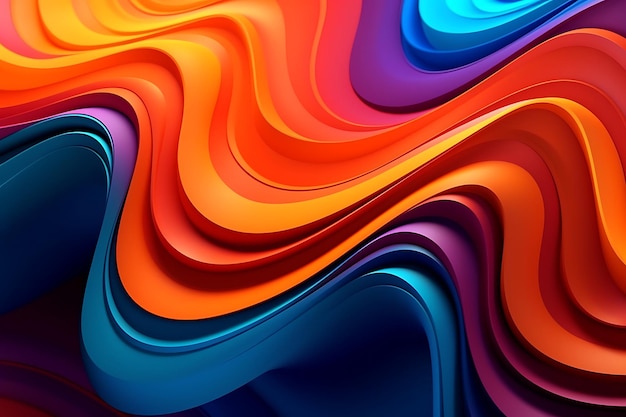 3D-farbenfrohe dynamische Flüssigkeitswelle abstrakter Hintergrund