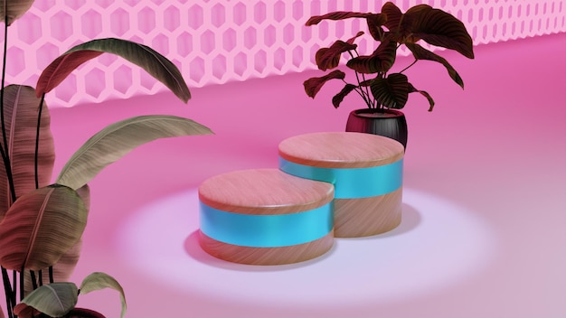 3D-farbenfrohe runde Produkthalter