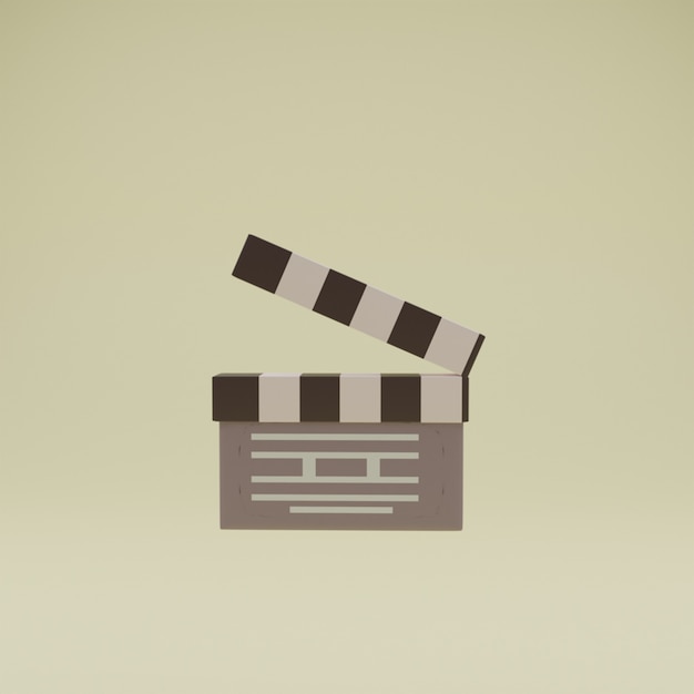 3D-Filmtafelsymbole mit Hintergrund