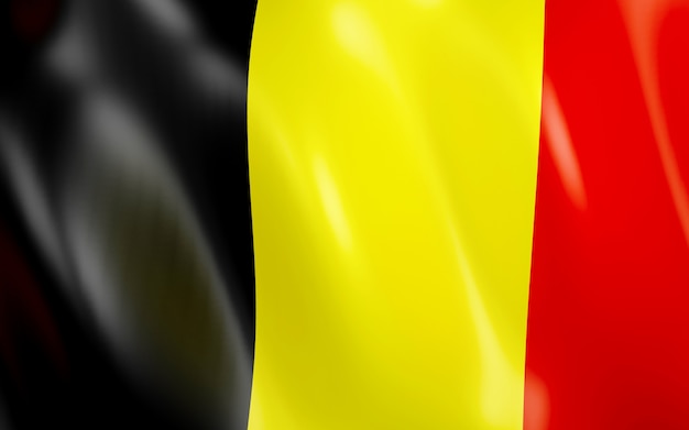 3D Flagge von Belgien.