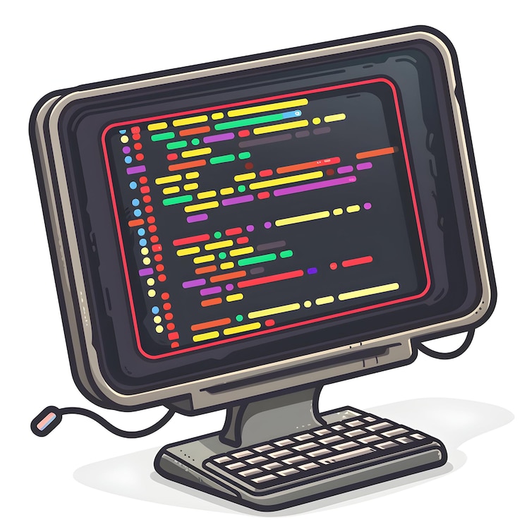 Foto 3d flat programming icon código de retroalimentación símbolo para la codificación de anuncios estilo de dibujos animados de doodle line con ample