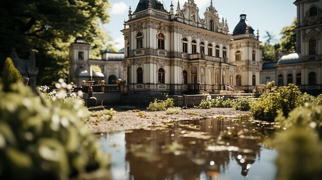 3D-Foto des wunderschönen und erstaunlichen Palastes