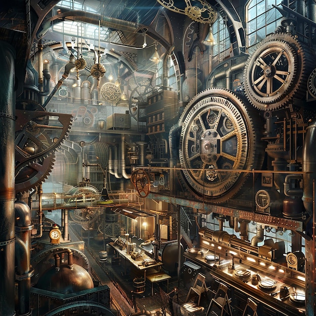3D-Foto eines großen Metallteils der Maschine