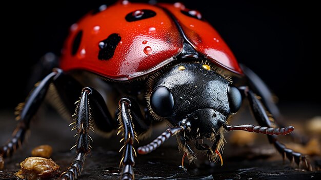 3D-Foto eines Marienkäfers