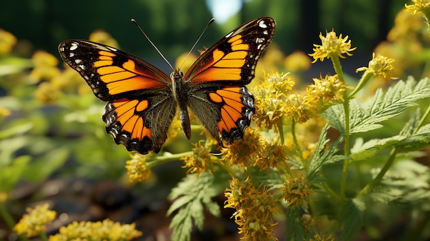 3D-Foto für Schmetterlingswandpapier
