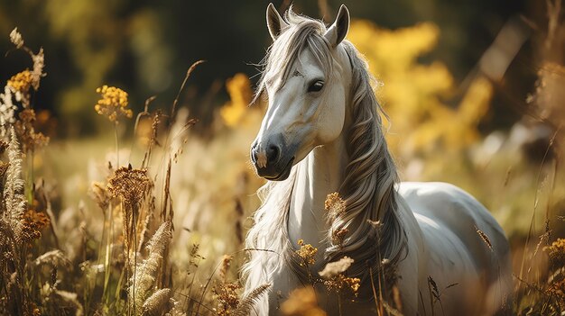 Foto 3d-foto von einem einhorn-tapeten