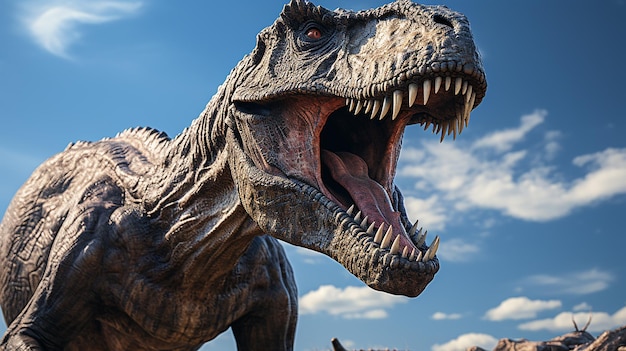 3D-Foto von einer Dinosaurier-Hinterfläche