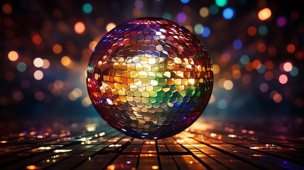 3D-Foto von einer Party-Disco-Ball-Wandpapier