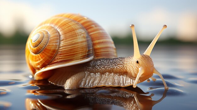 3D-Foto von einer Schneckenwandpapier