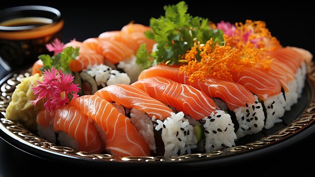 3D-Foto von einer Sushi-Hinterfläche