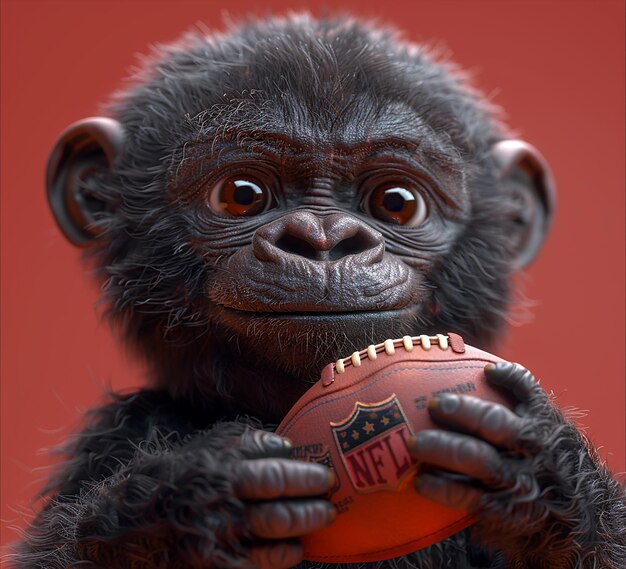 3D-Foto von Gorilla-Maskottchen