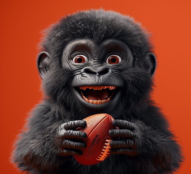 3D-Foto von Gorilla-Maskottchen