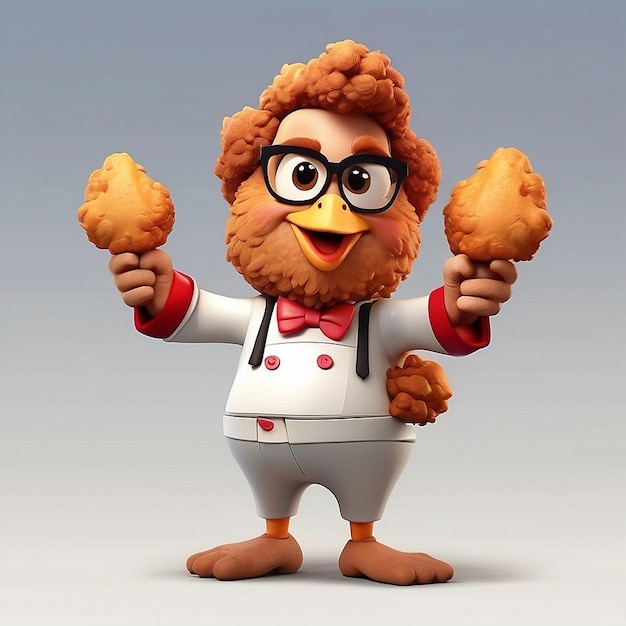 3D-Fried Chicken-Figur