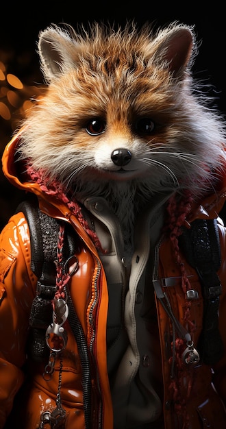 Foto 3d_fur_character_realistic_render_in_hyper_realistic