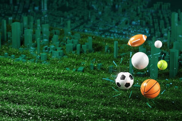 3D-Fußball-Objektdesign realistisch