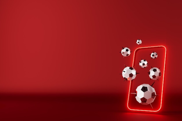 3d fútbol objeto diseño realista representación abstracto futurista fondo 3d ilustración movimiento geometría concepto deporte competencia gráfico torneo juego apuesta contenido balón de fútbol elemento