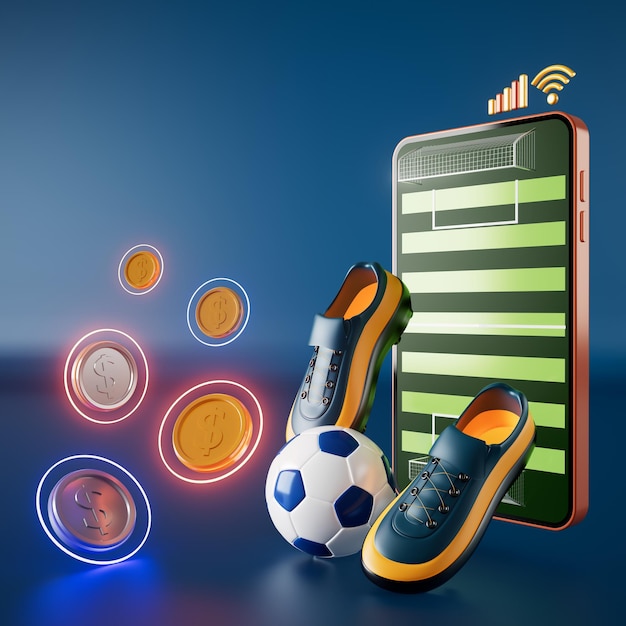 3d fútbol objeto diseño realista representación abstracto futurista fondo 3d ilustración movimiento geometría concepto deporte competencia gráfico torneo juego apuesta contenido balón de fútbol elemento