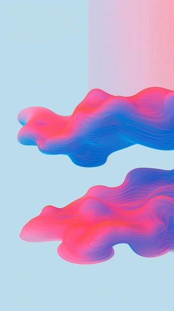 3D-Futuristische Darstellung von farbenfrohen Wellen Wallpaper-Header für Geschäftstechnologie-Präsentationen