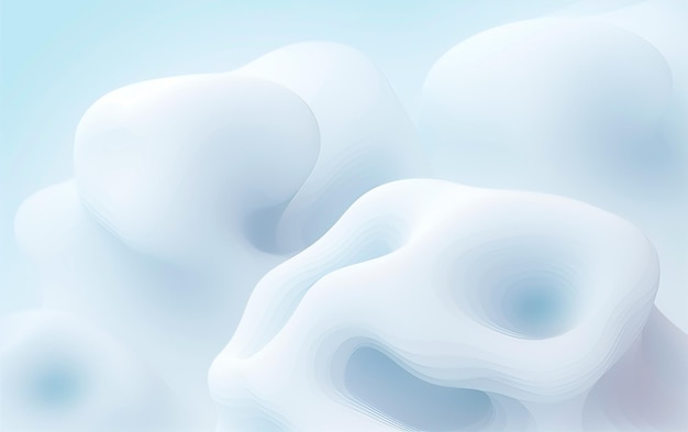 3D-Futuristisches Rendering von hell geformten Wellen in weißer, sauberer Farbe Tapetenkopf für Unternehmen