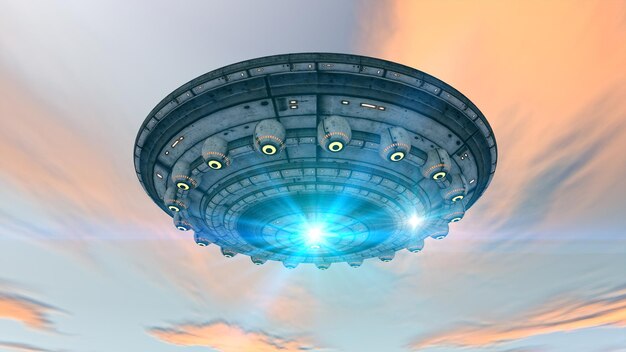 3D futuristisches UFO