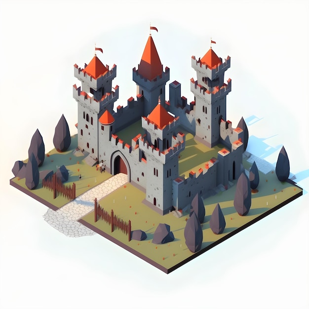 3D-Game-Asset-Designs, 3D-Schloss